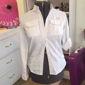 White Button-Down Top